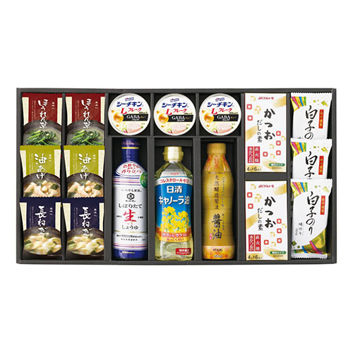 美味心 和風バラエティギフト 【フリーズドライ味噌汁・キッコーマンいつでも新鮮しぼりたて生しょうゆ ほか】 1228-069 ギフト お歳暮 お中元 お祝い 見舞い | 関連単語 お祝い 成人 就職 結婚 出産 引出物 お返し 銀婚式 金婚式 初節句 お年玉 御見舞 暑中 残暑