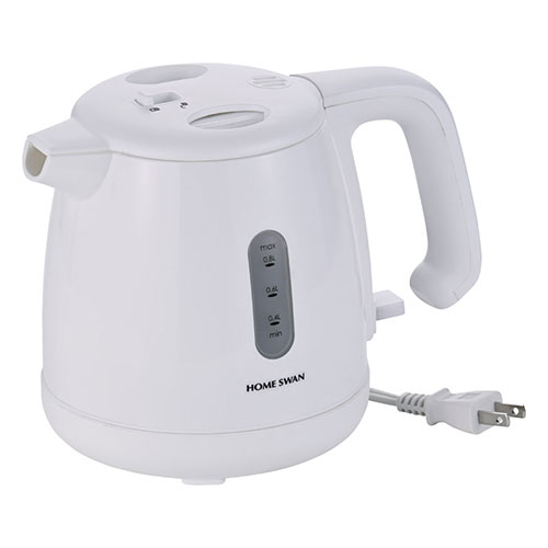 ホームスワン 電気ケトル0.8L ホワイト 【22.5×15.5×17cm】 転倒漏れ防止機能付き C7135077 調理 料理 キッチン | 関連単語 おろし 絞り タナース プーン おたま ボウル フライパン しゃもじ 袋 パック 食品 弁当 俵 おむすび アイデア 商品 お弁当 グッズ