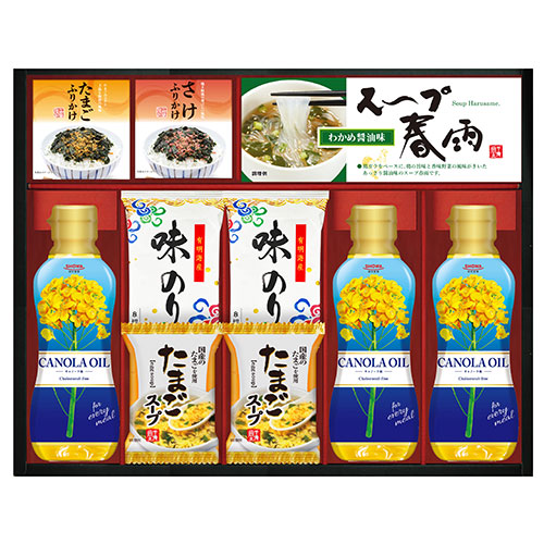 SHOWA キャノーラ油&のり・たまごスープ詰合せ 【キャノーラ油・有明海産味付のり・たまごスープ・スープ春雨わかめ醤油味 ほか】 SOC-50 ギフト お歳暮 お中元 お祝い 見舞い | 関連単語 結婚 出産 引出物 お返し 銀婚式 金婚式 初節句 お年玉 御見舞 暑中 残暑