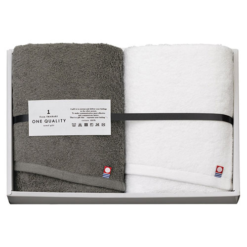 今治タオル ONE QUALITY フェイスタオル2P トープグレー 【約340×800mm×2】 22612506 入浴 スリッパ ヘアバンド バスマット バスタオル | 関連単語 滑り止めスリッパ 洗えるスリッパ 軽量スリッパ 室内履き 室内用ルームシューズ 洗濯可能マット 丸洗いOK