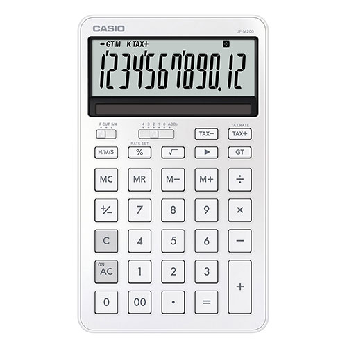 カシオ計算機 今めかしい計算器 ジャスト 計算器に磨き上げると御前上等を シルキーホワイト JF-M200-WE-N
