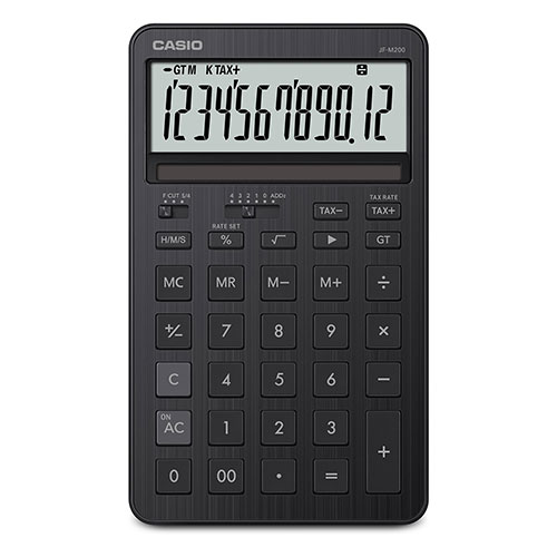 カシオ計算機 今めかしい計算器 ジャスト 計算器に磨き上げると御前上等を アイアン黒いこと JF-M200-BK-N