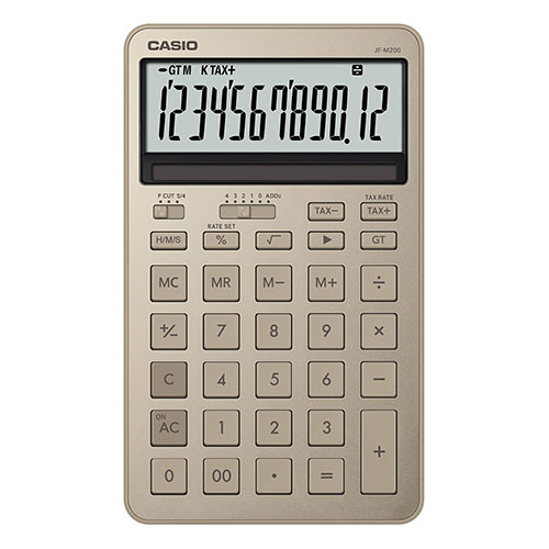 カシオ計算機 今めかしい計算器 ジャスト 計算器に磨き上げると御前上等を シャイニーゴールド JF-M200-GD-N