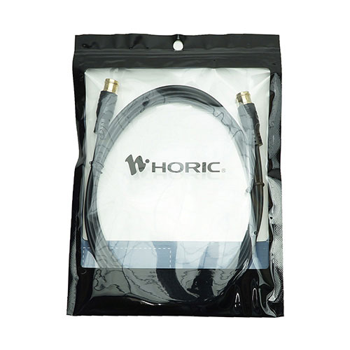 【5本書き割り】 HORIC ホーリック 極細空中線有線テレビ 2m 黒いこと 差込式-差込式 4K8K相応う 黒いこと AC20-070BBX5