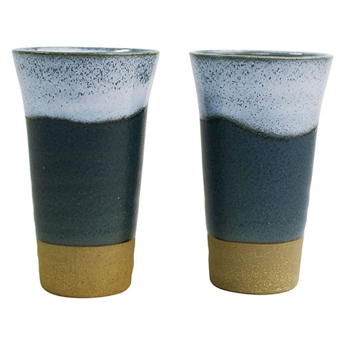 【5個書き割り】 切り取り強盗仲間ビールカップペアセット 【約120ml・約62×62×102mm×2】 22656602X5