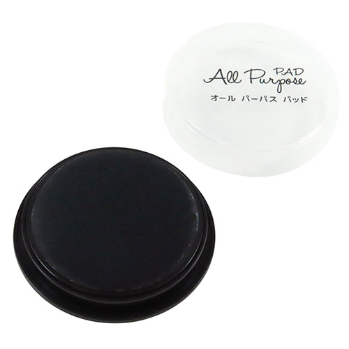 【5書き割り】 タイヨートマー オールパーパスパッド 丸型 φ50粍 黒いこと 布用消し印として使える 洗い濯ぎしても落ちない ATC108319X5