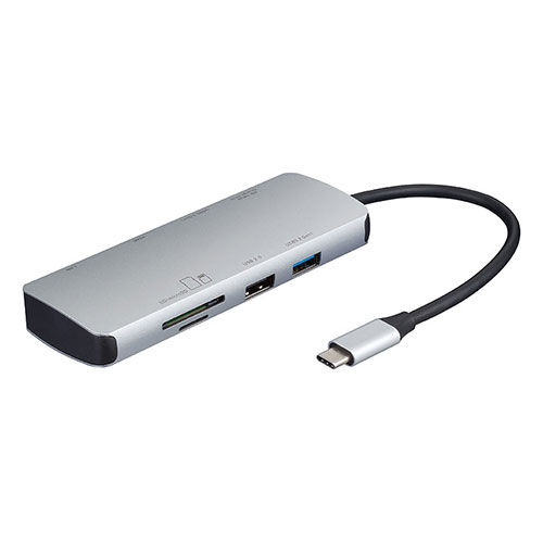 ナカバヤシ PD対応 Type-C8in1マルチコネクト ドッキングステーション 8つの機能が1つにまとまる シルバー UD-C15SL|創造生活館