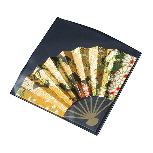 ヤマコー 用美 御勤め用 ふーでこ飾りつけ団扇 金友禅 (約6.5×6.5珊) 50ヶ入 旅人宿・はたご屋・食べ物屋向け御勤め装置 yamaco26043