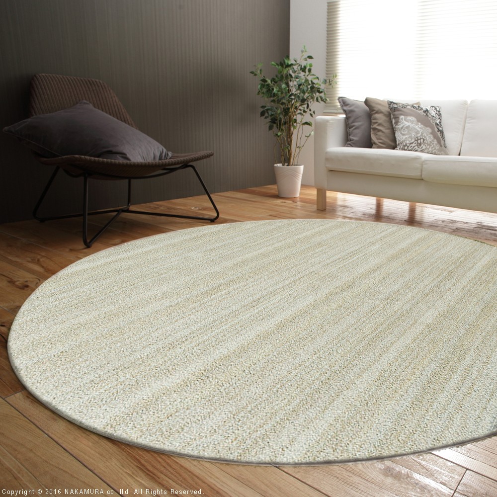 ラグ 洗える 防ダニ ミックスカラーラグ 〔ルーナ〕 丸型 径200cm 円形 2畳 二畳 防音 防炎 カーペット ラグマット ウォッシャブル 床暖房 ホットカーペット対応 リビング 滑り止め スミノエ 日本製 54,252円