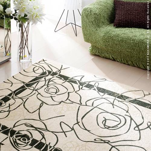 イタリア製ゴブラン織引っ敷き Camelia〔カメリア〕200×280糎 引っ敷き ラグカーペット 矩形
