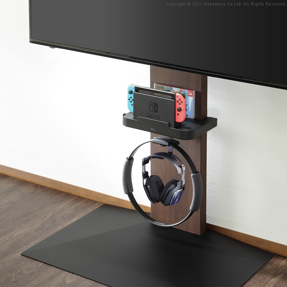 WALLインテリアテレビスタンドV2・V3・V5対応 ポータブルゲーム機ホルダー Nintendo Switch ニンテンドースイッチ テレビ台 テレビスタンド TVスタンド 部品 パーツ 収納棚 ゲーム機収納 スチール製 WALLオプション｜創造生活館