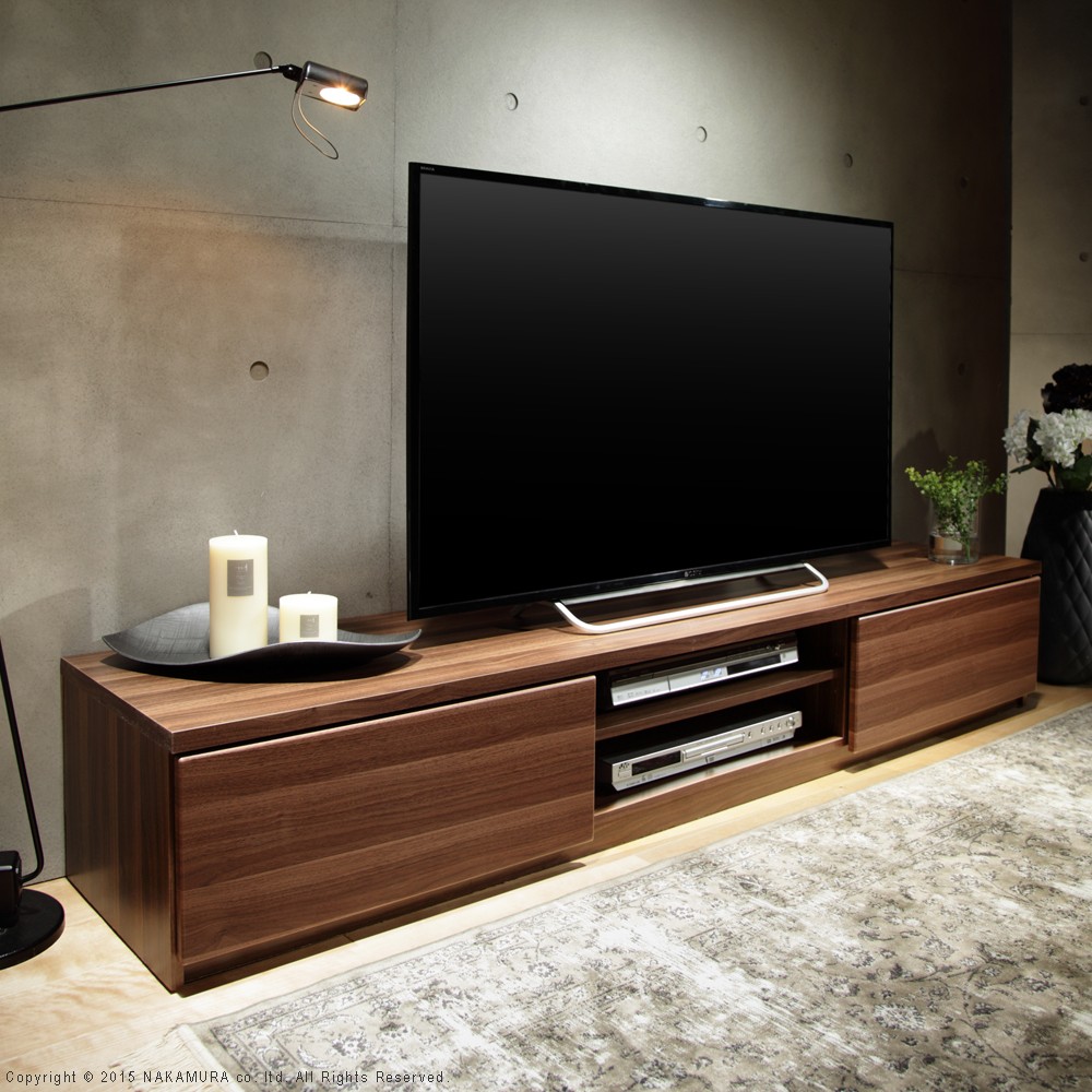 テレビ受像機台 テレビ受像機ゲーム盤 リビングゲーム盤 置き目ゲーム盤 うしろ側納めるテレビ受像機台 〔中心柱〕 幅180珊 北欧 今めかしい テレビ受像機仕合わせ リビング納める TV台 AVゲーム盤 ウォール中毒者 茶 白いこと 白 黒いこと 黒 肌理調 キャスター付き添い人 収納家具-テレビ台・ローボード-インテリア・寝具・収納