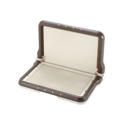 楽天市場 犬 トイレトレーニング オス犬 に最適なl字型のトイレ おしゃれな しつけ用ステップ L型トレー レギュラー ダークブラウン Db 創造生活館