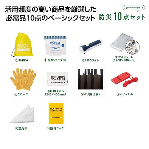 【6/5日押さえる 全品尖んがり2倍】 モシモニソナエル 防災10点仕掛ける（48仕掛ける） 36094