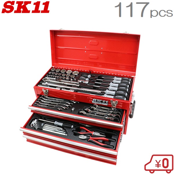 彫金工具セット　新品多数 楽天市場】E-Value 工具セット ツールセット SST-19117BK 整備工具