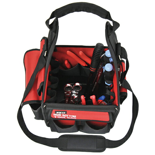 【楽天市場】SK11 工具バッグ ツールバッグ STB-HB-HD テープ・コンベックスホルダー付 ショルダーベルト付 ハードボトム 工具