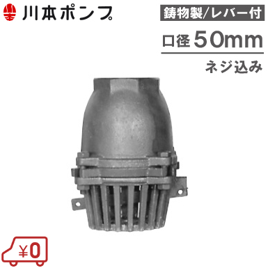 【楽天市場】川本ポンプ 樹脂製 フート弁 50mm VF2-50 レバー付