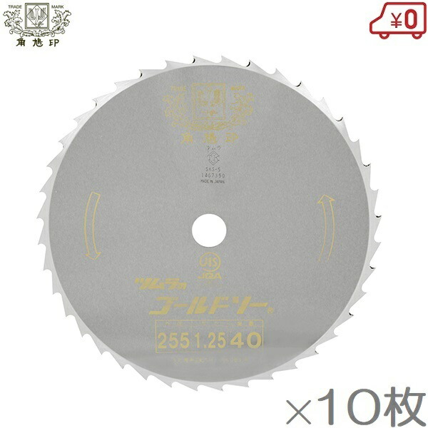 ツムラ 刈払刃 笹刈用 40枚刃 255×1.25 10枚組 日本製 草刈機 替刃 刈払い刃 草刈り 替え刃 ガーデニング機器用部品・アクセサリー-花・ガーデン・DIY