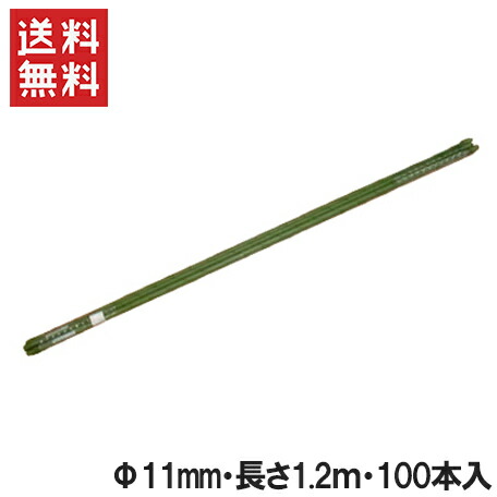 園芸支柱 イボ付き φ11mm 長さ1.2m 100本セット[イボ竹 いぼ付 塩ビ銅管 農業資材 家庭菜園 ガーデニング 用品]