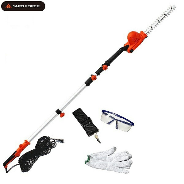 YARDFORCE 3m切り調える極点バリカンAir  ヘッジトリマー 植木バリカン 切り調えるバリカン 伸縮式 高さ1.8～3m ワット数吊りひも20m 高枝切り 電動 垣根 生け垣 高さ 刈り込み 軽さ ヤードフォース EH-N32-JP