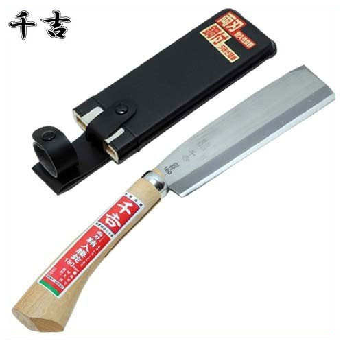 千吉 鞘入腰鉈 双刃 180mm 両刃 枝打ち 鉈 小型 薪割り なた