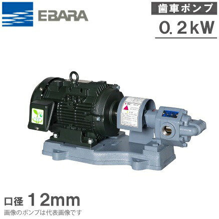 エバラポンプ ギヤポンプ GPF型 12GPF5.2/12GPF6.2 200V モーター付 給油ポンプ 油圧 ギヤーポンプ｜Ｓ．Ｓ．Ｎ