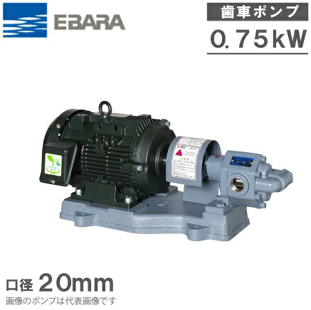 エバラポンプ ギヤポンプ GPF型 20GPF5.75B/20GPF6.75B 200V モーター付 給油ポンプ 油圧 ギヤーポンプ