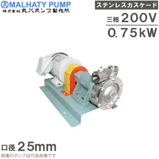 丸八ポンプ ステンレス製 カスケードポンプ CB-27M型 25mm 0.75kw 200V モーター付 給水ポンプ 移送ポンプ|S.S.N