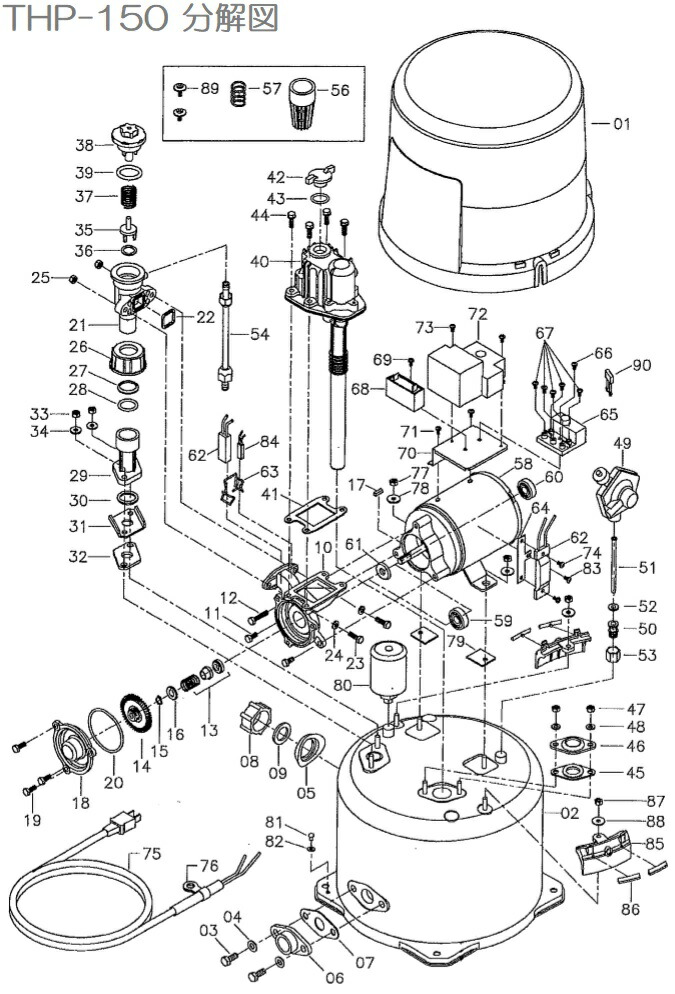 寺田ポンプ 井戸ポンプ THP-81KS (100V80W/浅井戸用)の+redesim