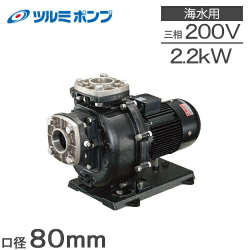 ツルミポンプ 自吸式揚水機 回転運動揚水機 80TPSPZ-22023A-P 80TPSPZ-22023B-P 80粍 2.2kw 200V 水揚水機 塩水揚水機 塩水用揚水機 取水揚水機