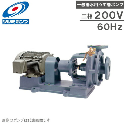 ツルミポンプ 一般揚水用 渦巻きポンプ TON2-40NW0.75-P 0.75kw 40mm 60HZ 200V モーター付 給水ポンプ 循環ポンプ 送水ポンプ 農業用ポンプ 灌漑用 渦巻ポンプ