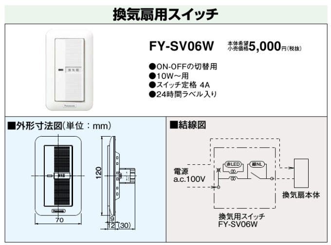 楽天市場 パナソニック 遠隔操作 換気扇 Fy 30em5 スイッチfy Sv06wセット 金属製 35cm キッチン 台所用換気扇 ｓ ｓ ｎ