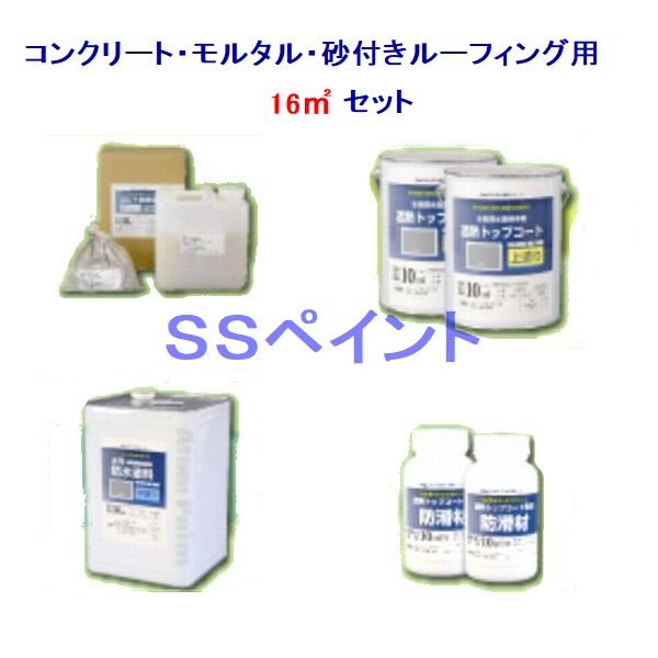 アトムハウスペイント 水溶性雨合羽えの具 混凝土・摺り鉢用 16m2用書き割り(一斗缶大きさ）