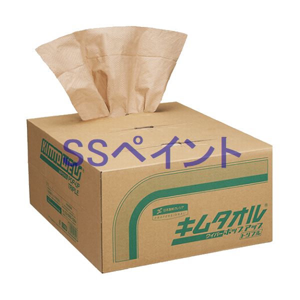 クレシア　紙ウエス　キムタオル　ポップアップ（トリプル） 61411　サイズ：380×580mm　300枚入/箱