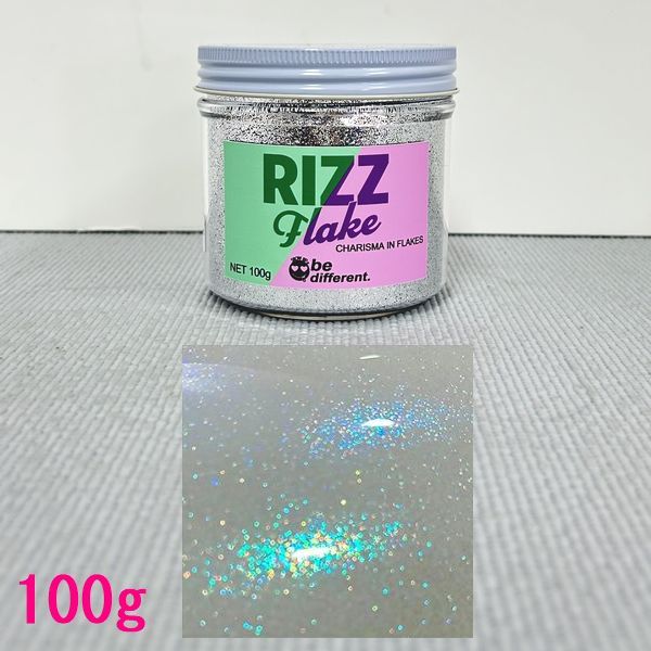 SHOW UP ラメフレーク RIZZ リズフレーク RFM116 ホワイトレインボーミニ 1/256インチ 0.2mm 100g|SSペイント