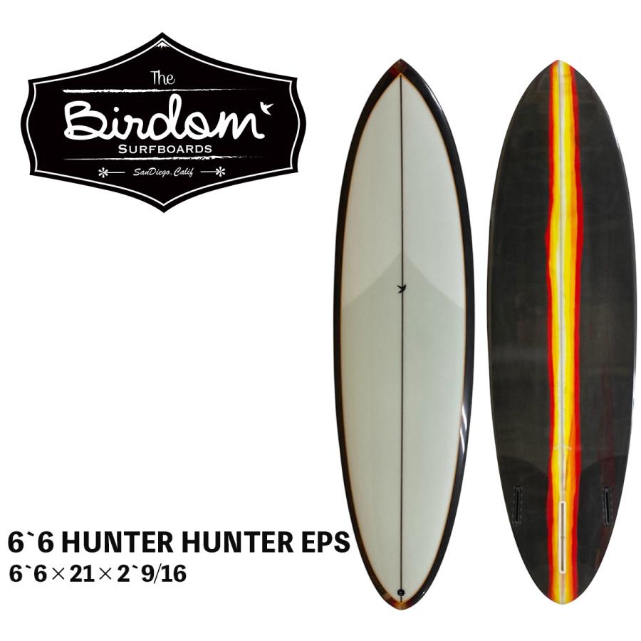 BIRDOM 6'6 HUNTER HUNTER EPS サーフボード オルタナティブ シングルフィン サイドフィン ミッドレングス