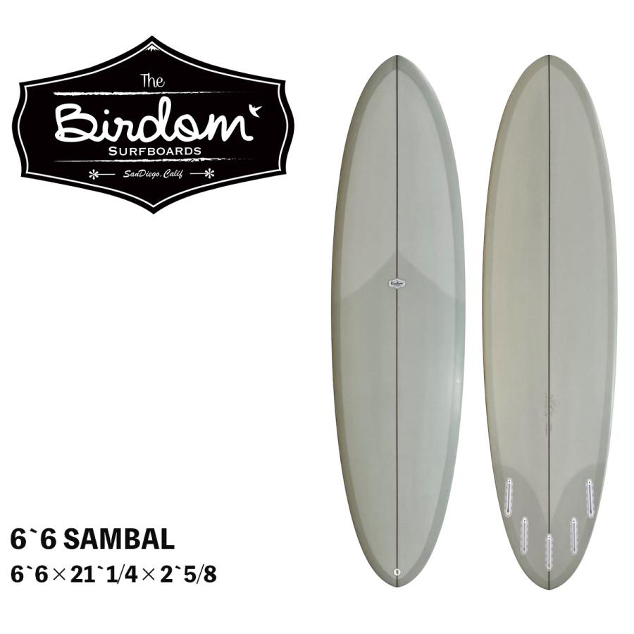 BIRDOM バードム 6'6 SAMBAL サンバル サーフボード オルタナティブボード ミッドレングス 5プラグ