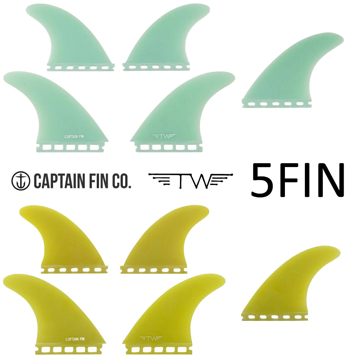 フィン トライクアッドフィン CAPTAIN FIN TYLER WALLEN 5FIN Large Futues.