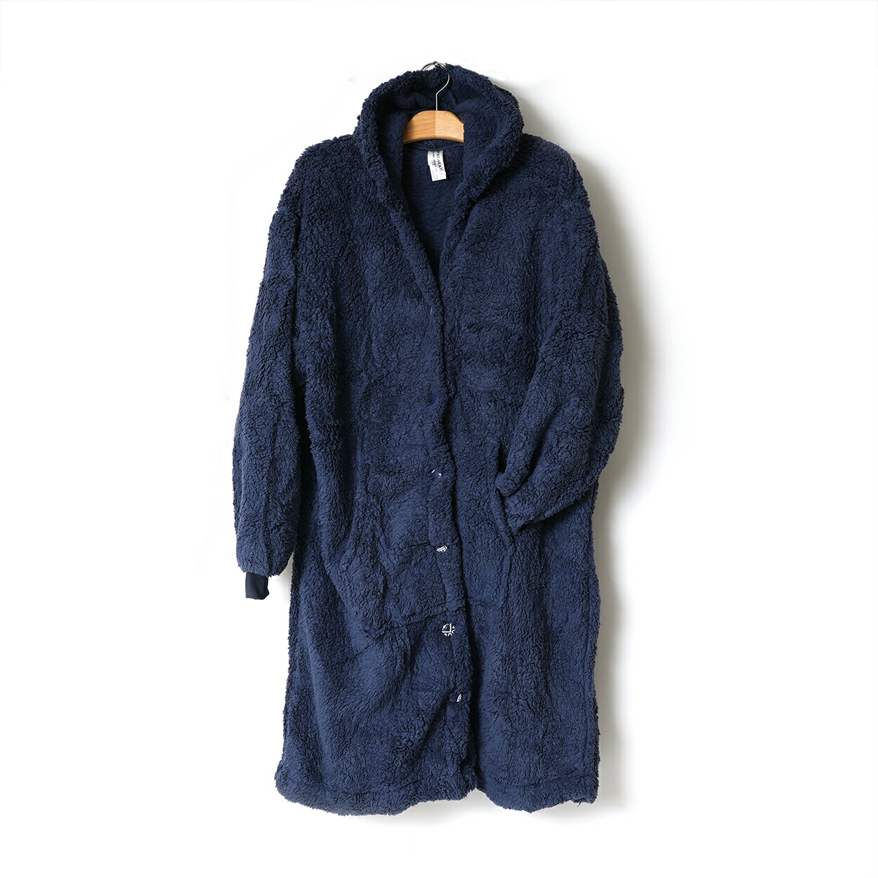 PAPASWEATER/SNOOP/NAVY シェルパブランケット ガウン 防寒 ワードローブ ヴィンテージ