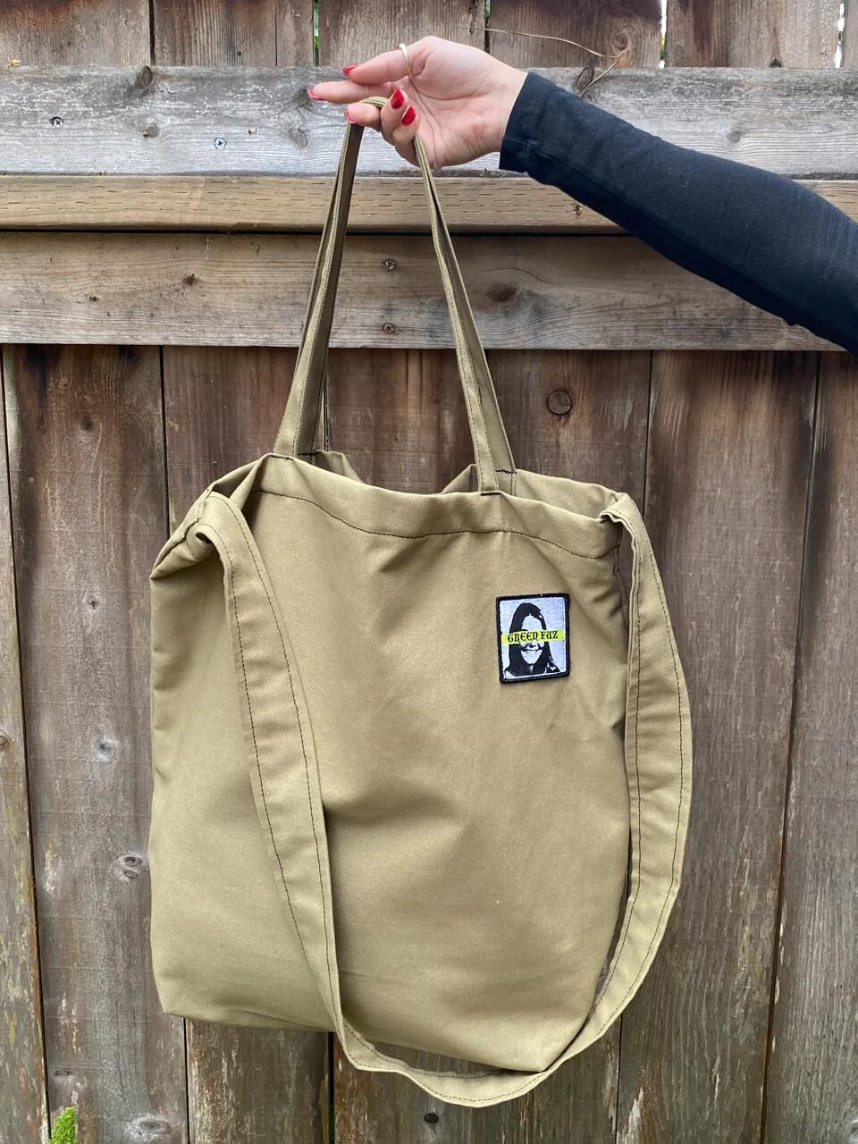 GREEN FUZ BEACH CITY BAG - ARMY ビーチシティバッグ キャンバストートバッグ サーフトート MADE IN USA|STANDARD STORE