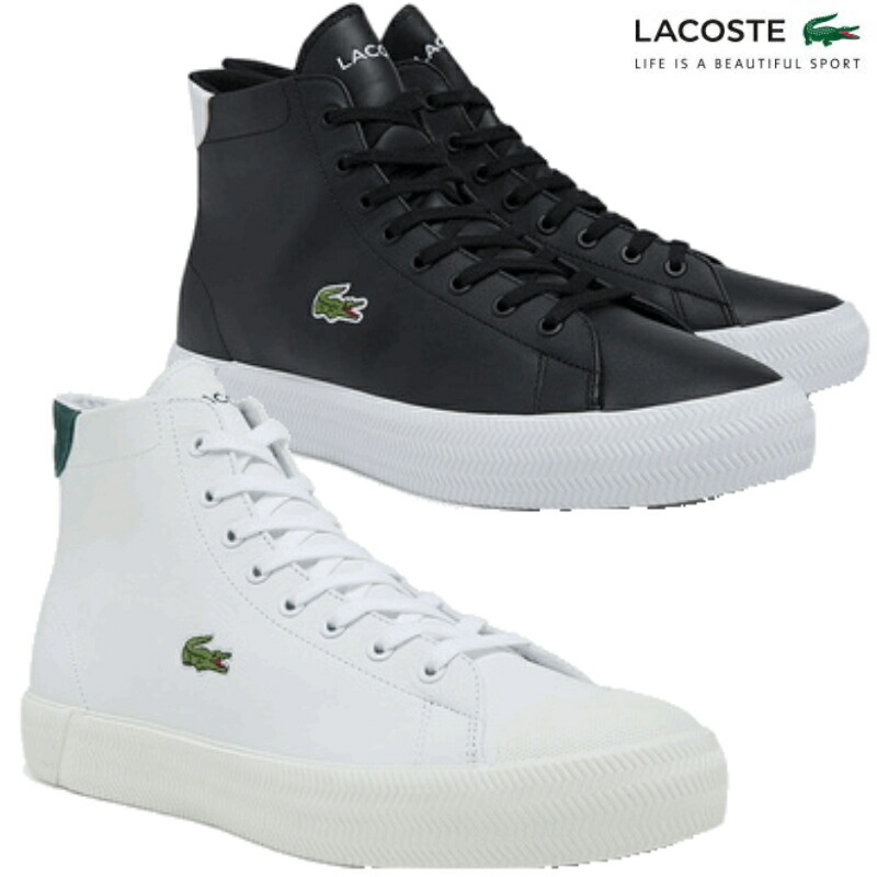 Lacoste ラコステgripshot Mid グリップショットミッドcm Cm003スニーカー メンズ ミッドカット ハイカット シューズ 白黒ホワイトブラックレザー シンプル ベーシック ワニ テニス Thetechbulletin Com