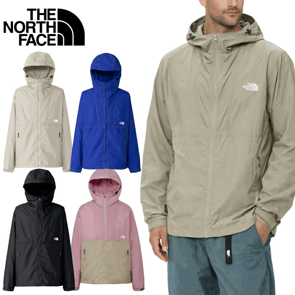 THE NORTH FACE ザノースフェイス COMPACT JACKET コンパクトジャケット メンズレディース アウター 軽量 薄手 はっ水 マウンテンパーカー ジップアップ フード シンプル 定番 NP72530 ブラック ベージュ｜ＳＴ-ＫＩＮＧ