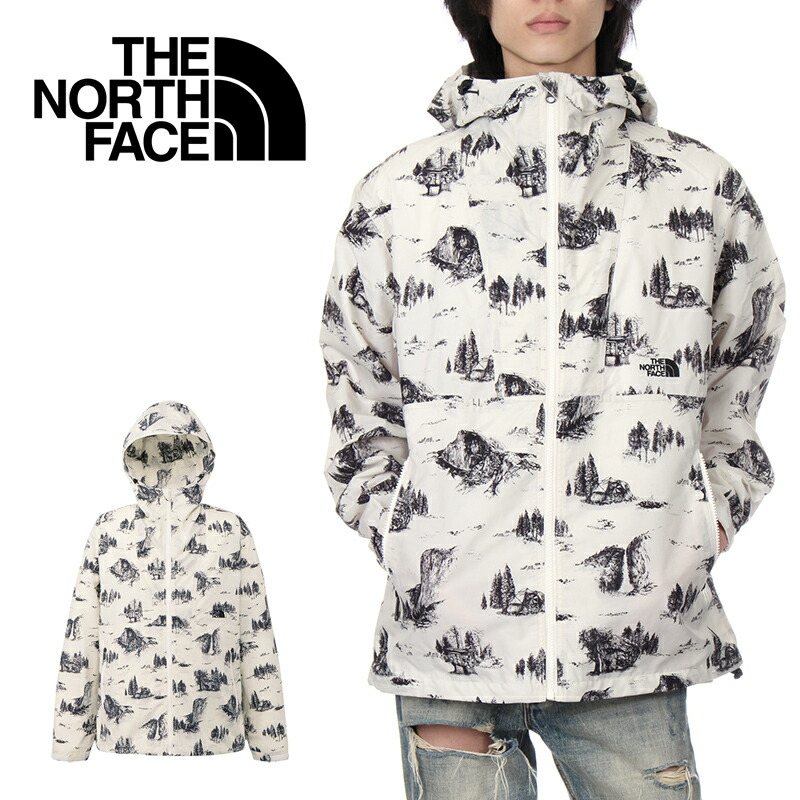 ザ・ノース・フェイス お山上衣 メンズ レディース THE NORTH FACE 北の方人間の顔 ノベルティ パウダーコンパクト上衣 お山パーカー 上衣 柄物 薄っぺら 撥水 雨合羽 防風 防寒 秋 冬 大層らしい大きさ 心地よい ブランド名 白 白いこと NP71535