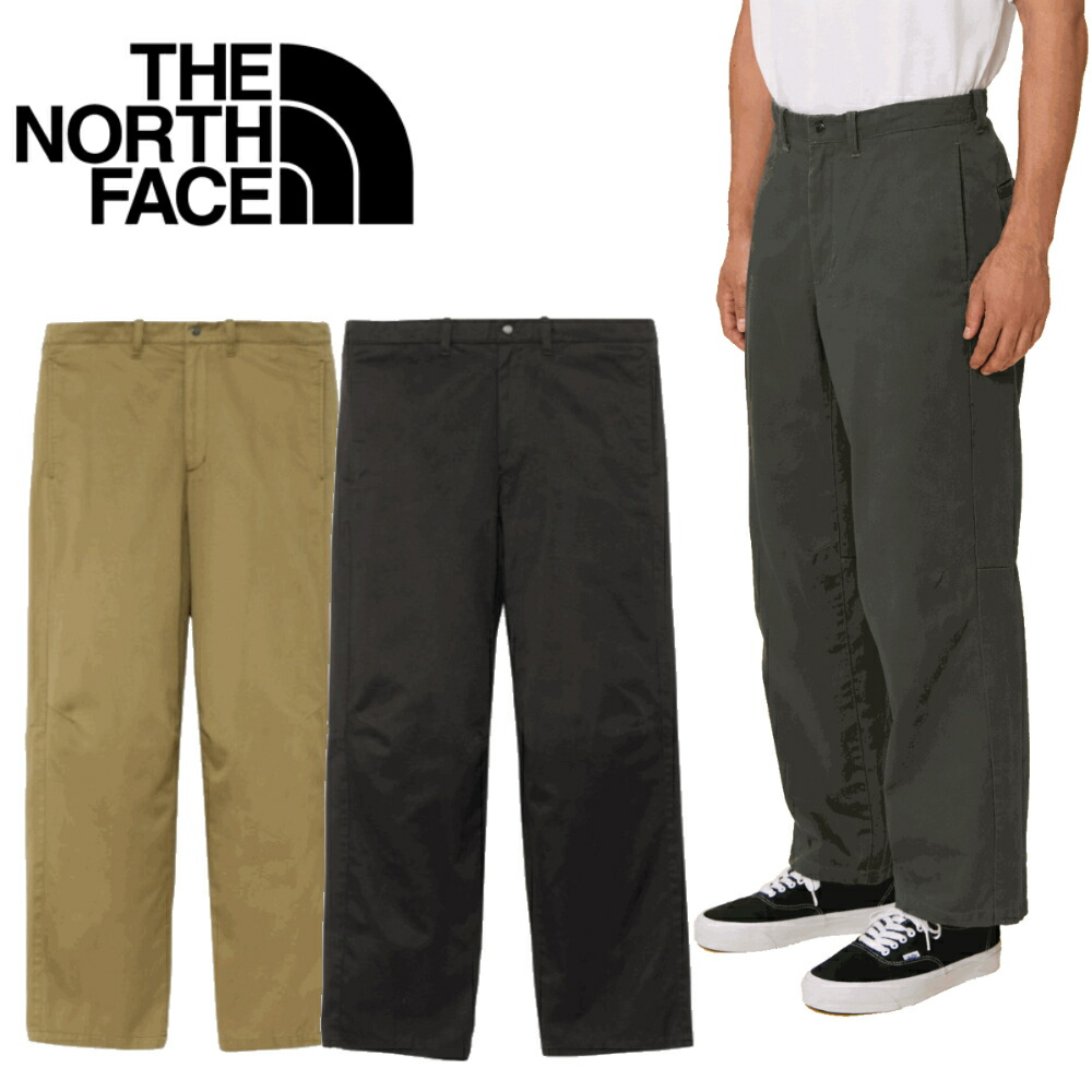 THE NORTH FACE ザノースフェイス ロックステディチノパンツ NB32635 メンズ ロングパンツ チノパン コットン はっ水 リラックス ワイド ゆったり 太め ブラック ベージュ チャコール｜ＳＴ-ＫＩＮＧ