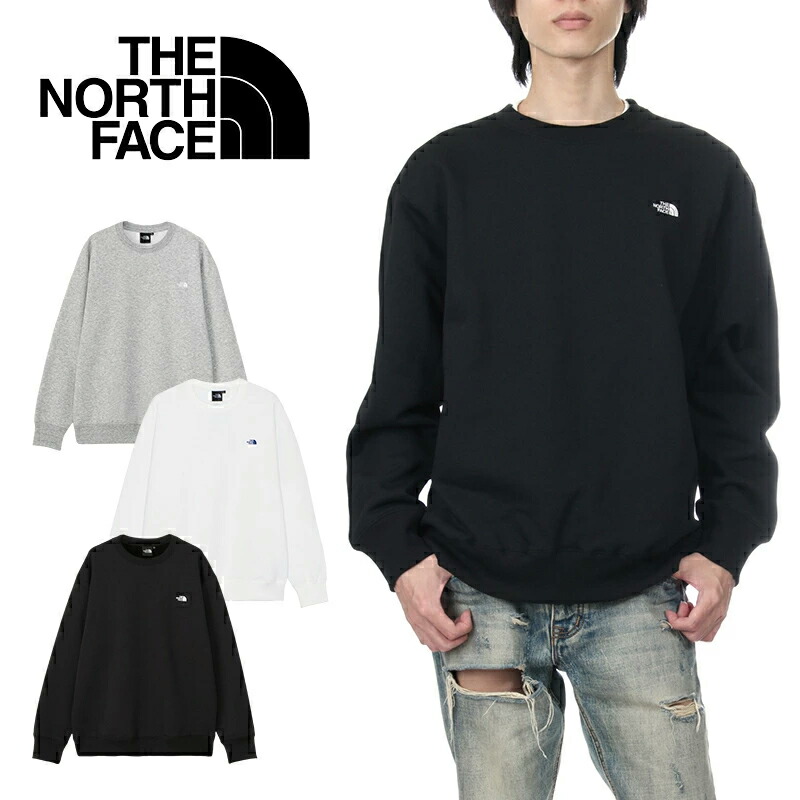 【セール】ノースフェイス トレーナー スウェット メンズ レディース THE NORTHFACE Heather Sweat ザノースフェイス スモールロゴヘザースウェットクルー 長袖 ロゴ 大きいサイズ 静電気防止 裏起毛 カジュアル アウトドア ブランド M L XL XXL 黒 グレー 白 NT62337