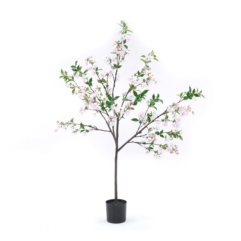 フェイクグリーン 桜 180cm 八重桜 人工観葉植物 大型 フェイク 観葉植物 リアル 造花 インテリア おしゃれ 室内 ホテル装飾 和風 和モダン お祝い 開店祝い ギフト 水性塗料｜STペットハッピー屋