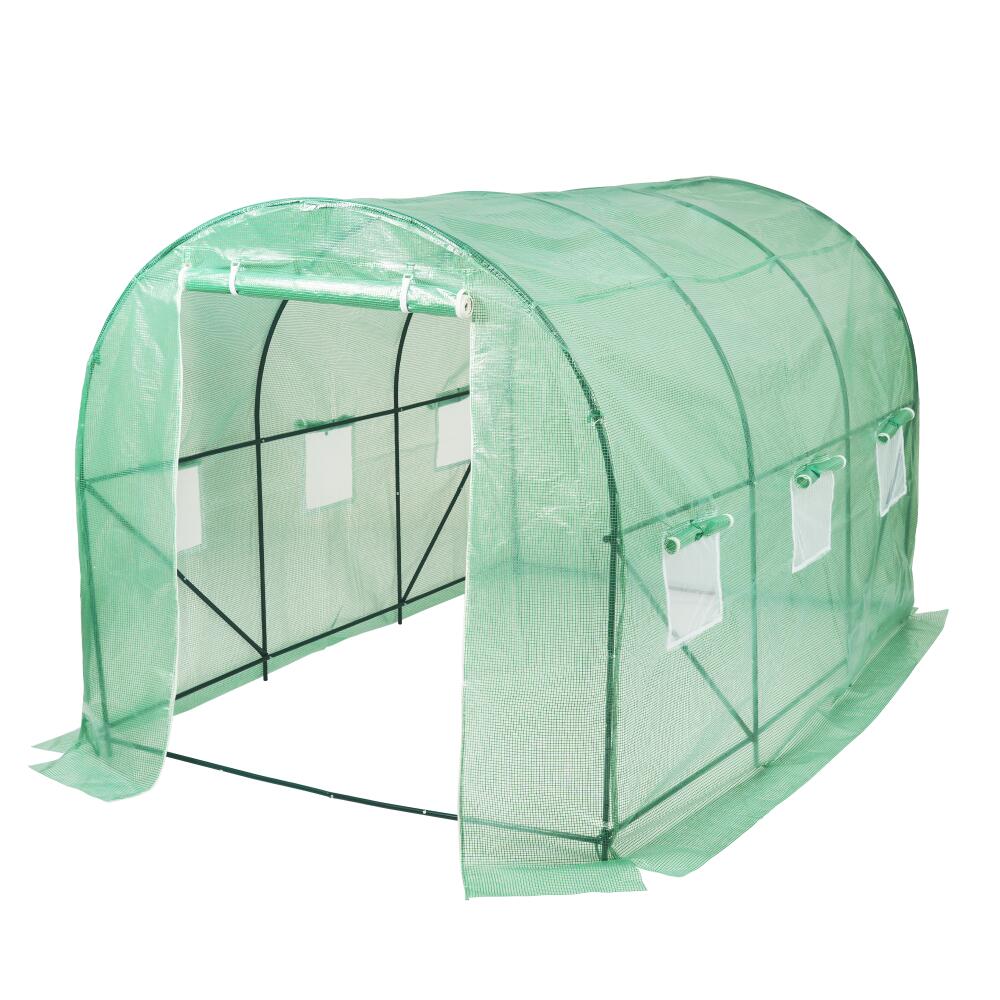 ビニール住み家 身寄り用 大型 植木室 212×300×193珊 殺虫剤メッシュ付き添い人 ロールアップ式部屋の入り口付き添い人 錆びにくいスチール写真ひな形 PE取りまかなう 室外 精神的な統合式 身寄り家庭菜園用 植木室住み家