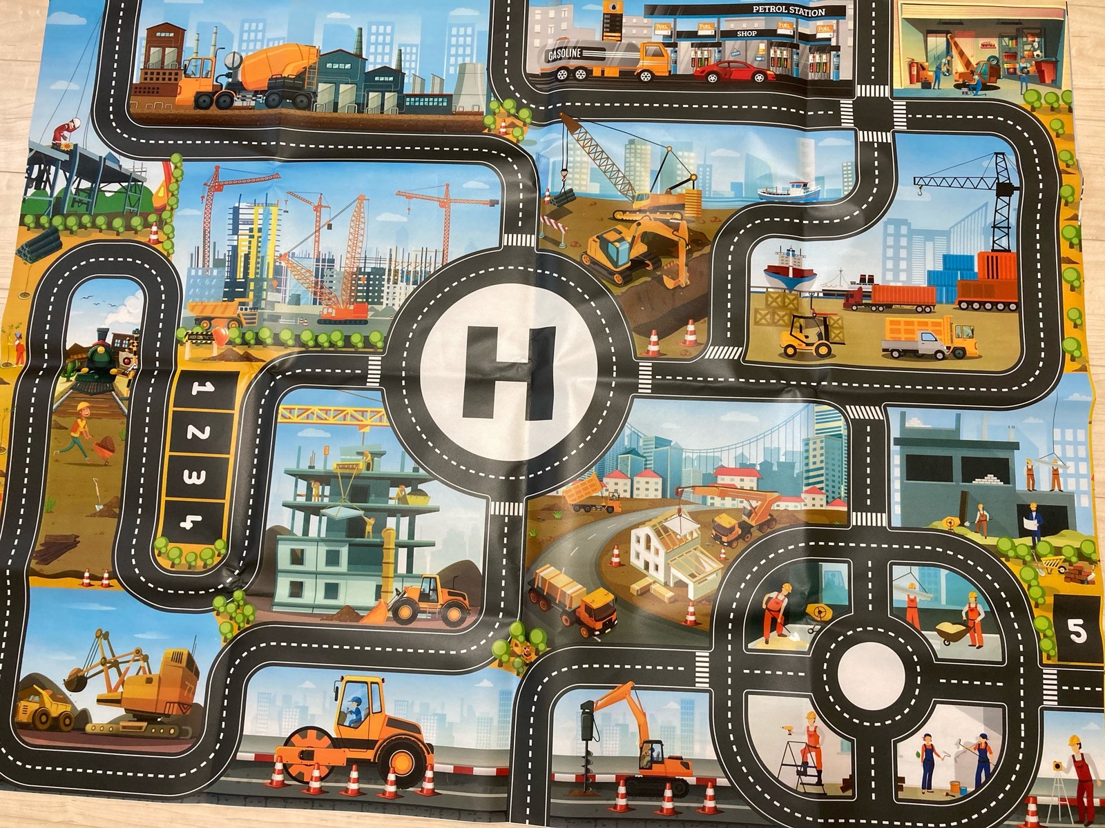 楽天市場 送料無料 工事現場 プレイシート トミカ インスタ映え プレイマット レジャーシート はたらく車 St1 Shop