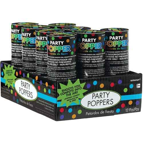 Party Poppers セット お祝い イベント クラッカー パーティー ポッパー 12個セット