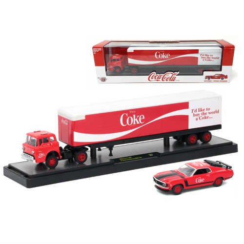 1:64 COCA-COLA AUTO-HAULER 1970 Ford C-600 & 1970 Ford Mustang BOSS 302 1:64 Scale Die Cast コカコーラ オートハウラー アメ車 フォード マスタング アメリカ ミニカー ダイキャスト トラック トレーラー アメリカ雑貨 アメリカン雑貨 7,734円